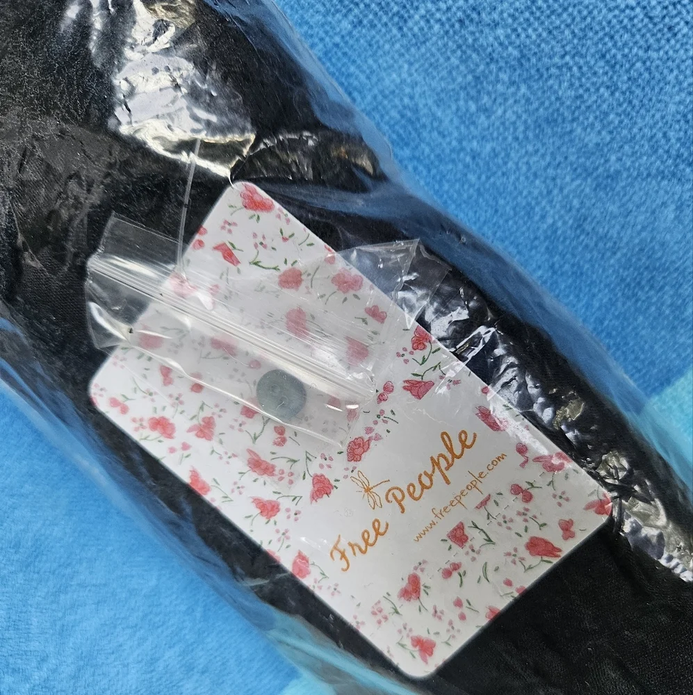 Free People Tell Tale Heart Tunic Mini Dress Swingy Sheer Lace Cutout Blac S NWT - Picture 11 of 16